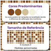 Papel de Parede Adesivo Pastilhas Marrom