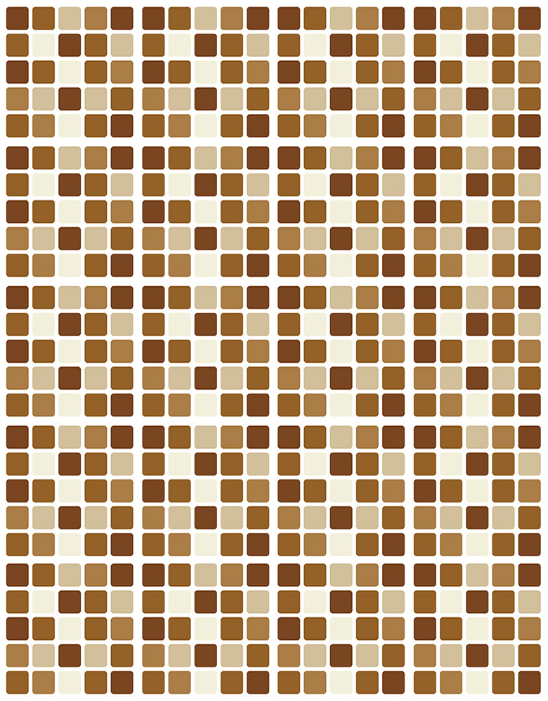 Papel de Parede Adesivo Pastilhas Marrom
