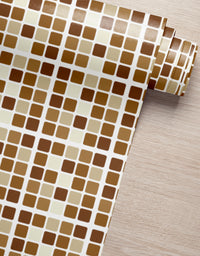 Papel de Parede Adesivo Pastilhas Marrom