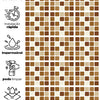 Papel de Parede Adesivo Pastilhas Marrom