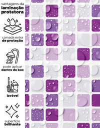 Papel de Parede Adesivo Pastilhas Roxas