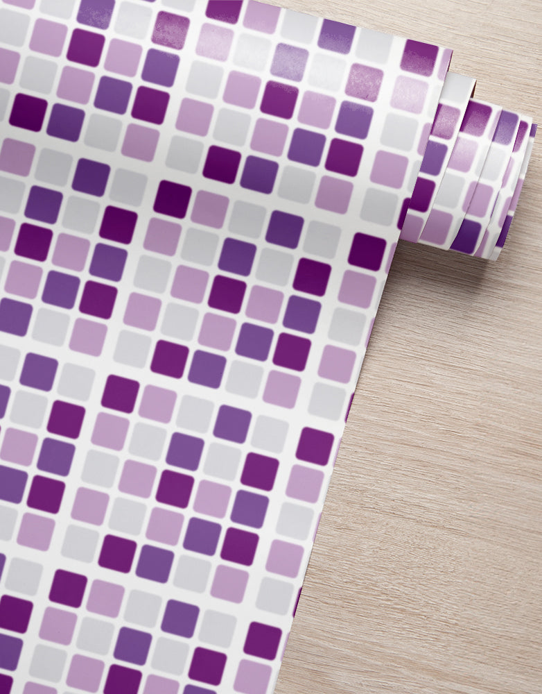Papel de Parede Adesivo Pastilhas Roxas