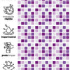 Papel de Parede Adesivo Pastilhas Roxas