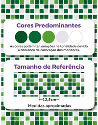 Papel de Parede Adesivo Pastilhas Verdes