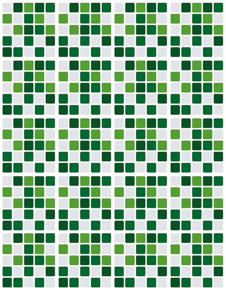 Papel de Parede Adesivo Pastilhas Verdes