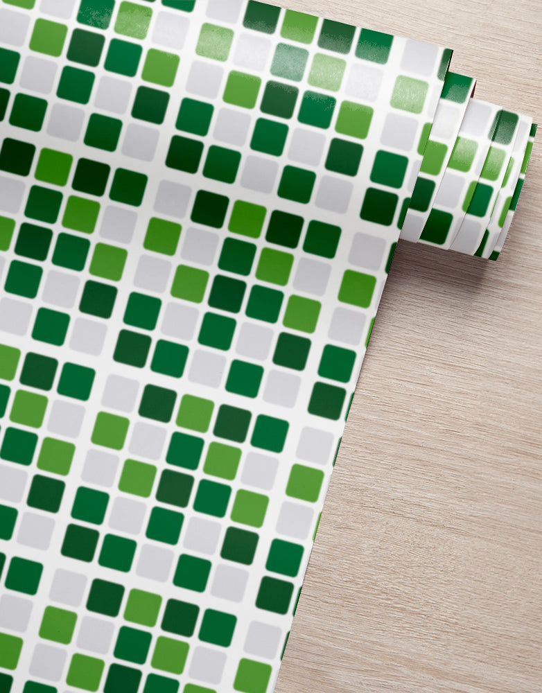 Papel de Parede Adesivo Pastilhas Verdes
