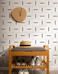 Papel de Parede Adesivo Azulejo Traço Preto