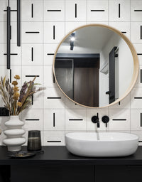 Papel de Parede Adesivo Azulejo Traço Preto