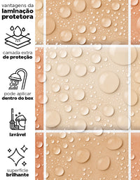 Papel de Parede Adesivo Azulejo Hijau Laranja