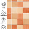 Papel de Parede Adesivo Azulejo Hijau Laranja