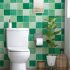 Papel de Parede Adesivo Azulejo Hijau Verde
