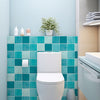 Papel de Parede Adesivo Azulejo Hijau Azul