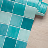 Papel de Parede Adesivo Azulejo Hijau Azul