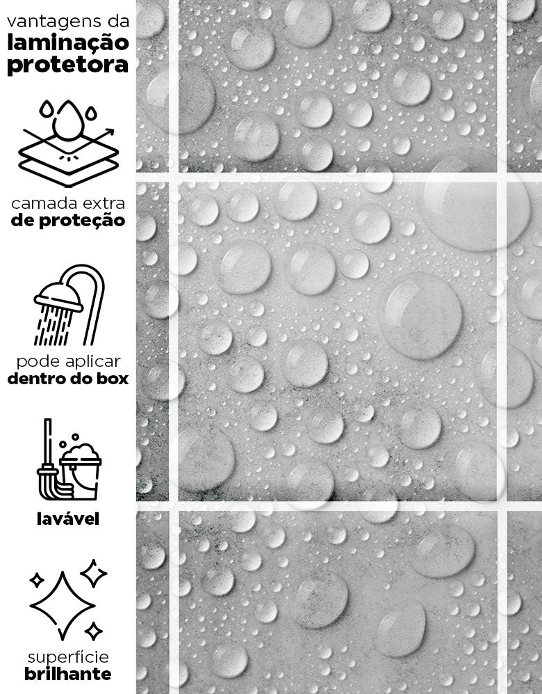 Papel de Parede Adesivo Azulejo Hijau Cimento Queimado