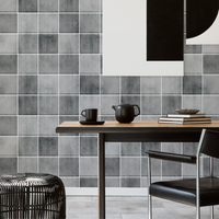 Papel de Parede Adesivo Azulejo Hijau Cimento Queimado