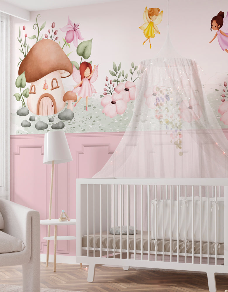 Painel de Parede Adesivo Fadas Boiserie