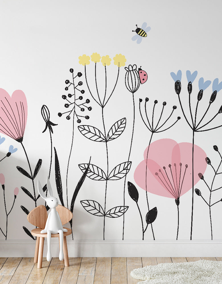 Painel de Parede Adesivo Flores