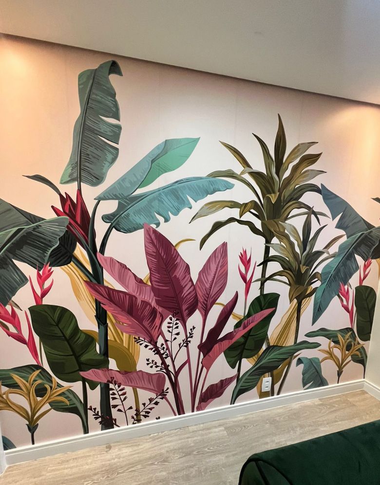 Painel de Parede Adesivo Folhagens