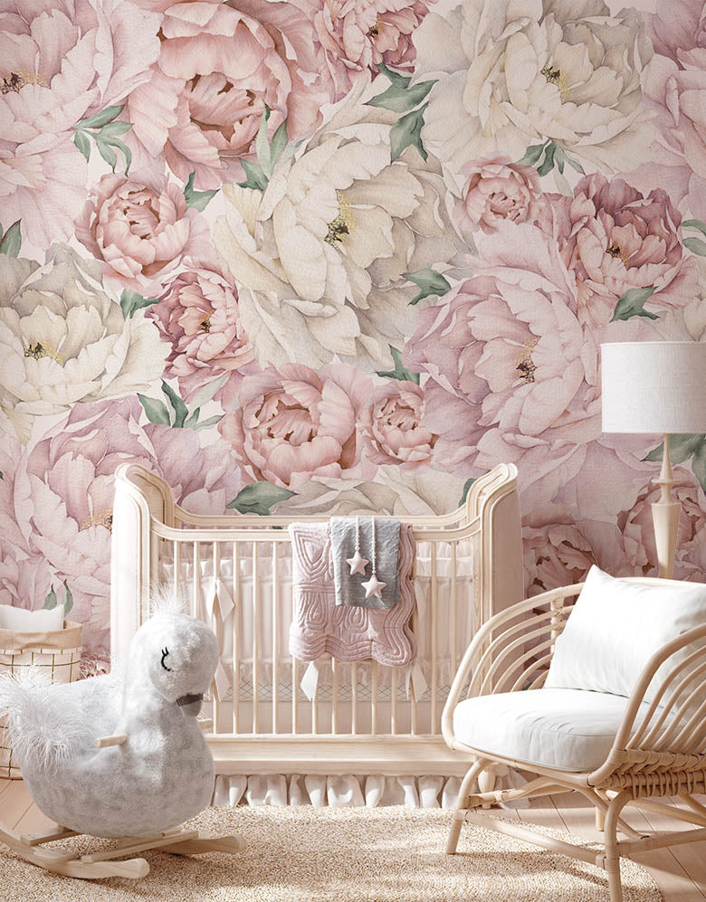 Painel de Parede Adesivo Peônias