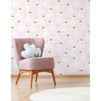 Papel de Parede Adesivo decorativo Cisne com Coroa