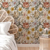 Papel de Parede Autocolante Floral Vintage