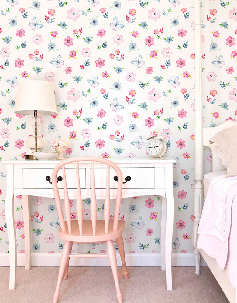 Papel de Parede Romântico Jardim Encantado