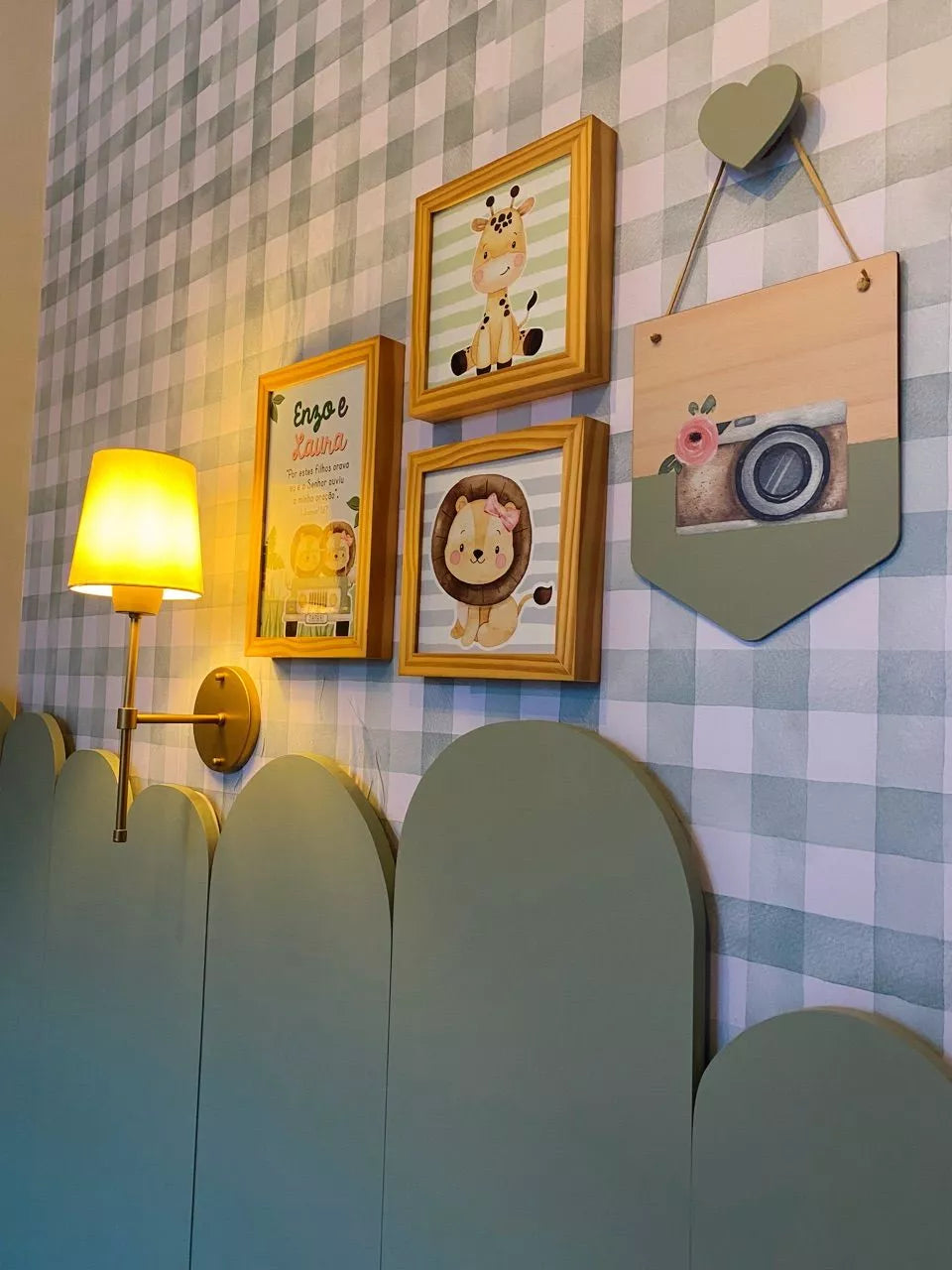 KIT DE 7 ROLOS - 3,00m x 50cm - Papel de Parede Adesivo Xadrez Vichy Aquarela Verde Menta