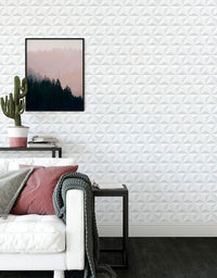 KIT DE 4 ROLOS - 1,50m x 50cm - Papel de Parede Adesivo 3D White