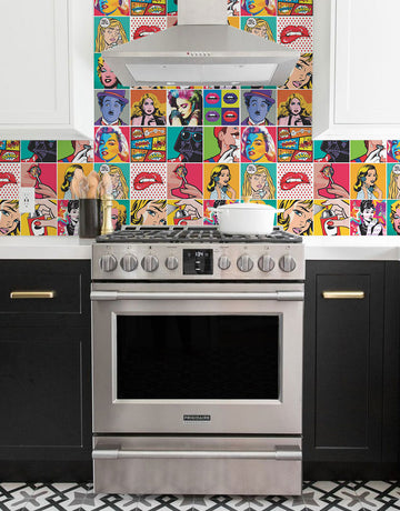 Papel de Parede Adesivo Azulejo Pop Art