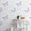 Papel de Parede Adesivo Borboletas Lilás