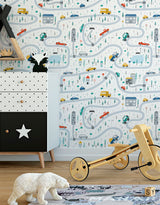 Papel de Parede Adesivo Cidade de Brinquedo