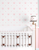 Papel de Parede Adesivo Coroa Princesa Rosa