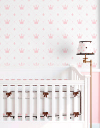 Papel de Parede Adesivo Coroa Princesa Rosa