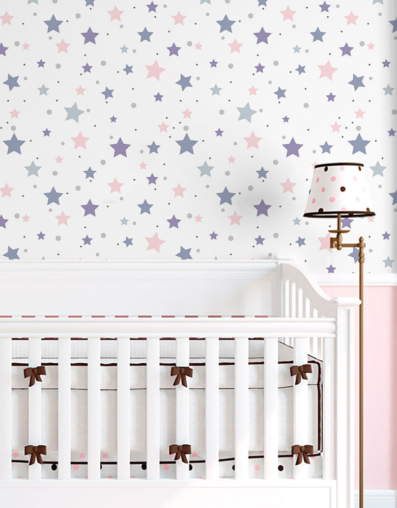Papel de Parede Adesivo Estrelinhas