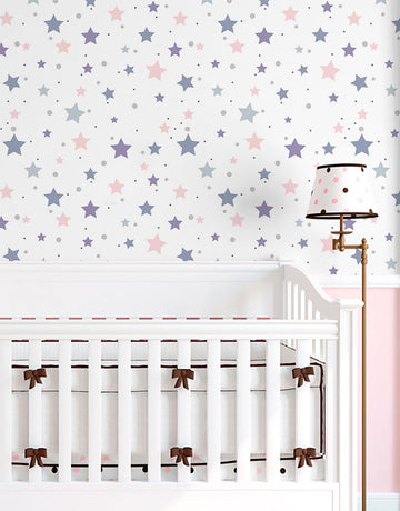 Papel de Parede Adesivo Estrelinhas
