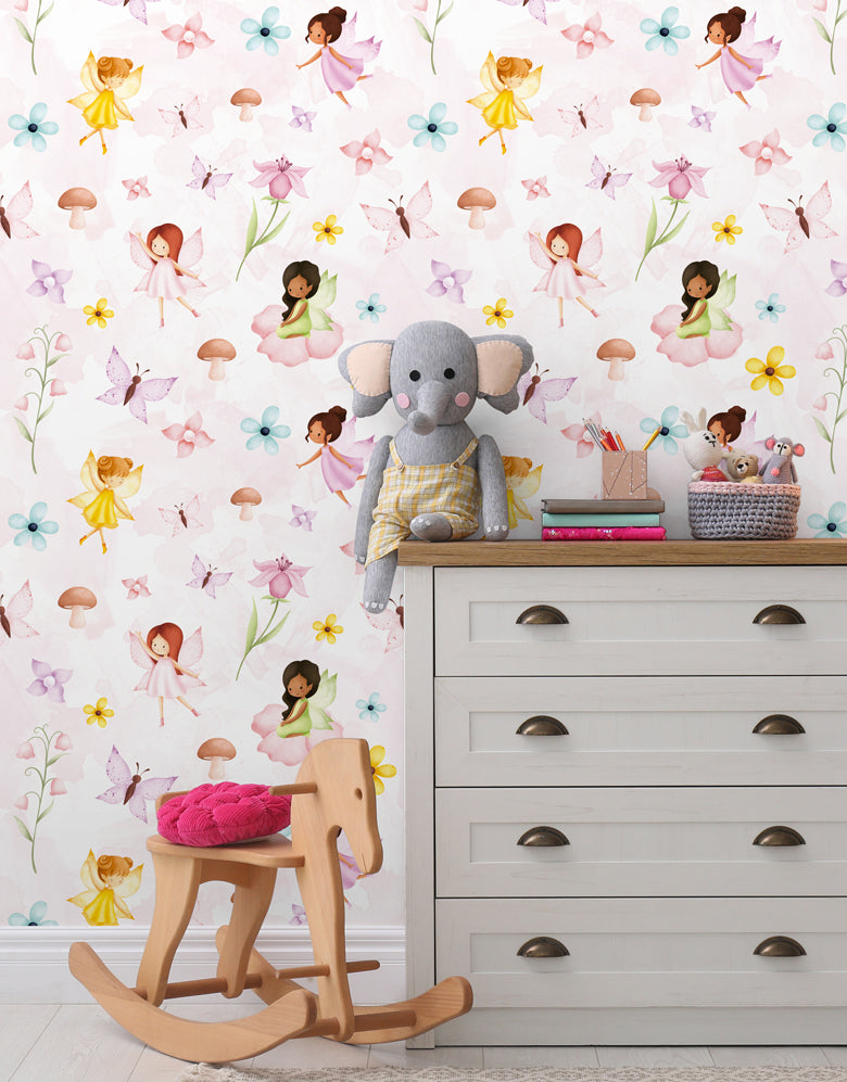 Papel de Parede Adesivo Fadinhas