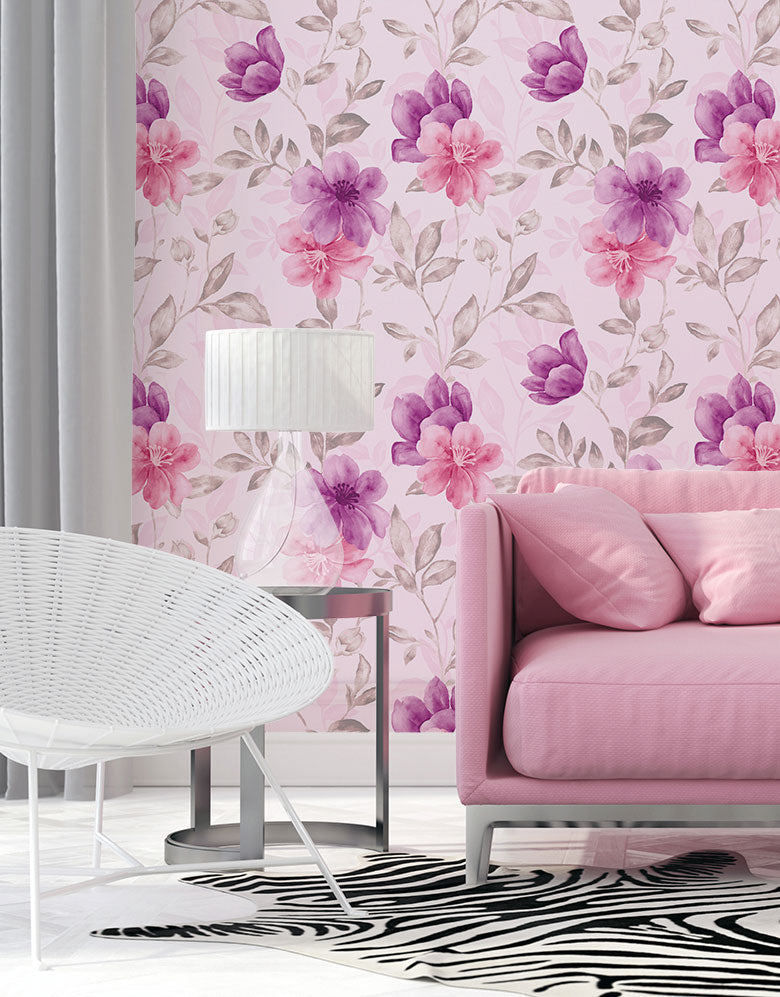 Papel de Parede Adesivo Flores Artísticas