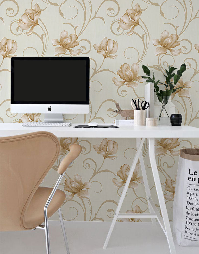 Papel de Parede Adesivo Flores da Prosperidade