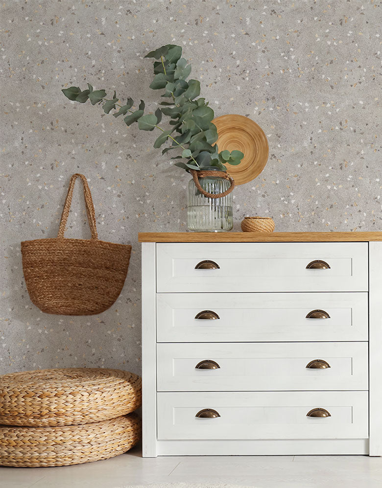 KIT DE 3 ROLOS - 1,50m x 50cm - Papel de Parede Adesivo Granilite Escandinavo