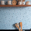 KIT DE 4 ROLOS - 2,50m x 50cm - Papel de Parede Adesivo Granilite Lazúli