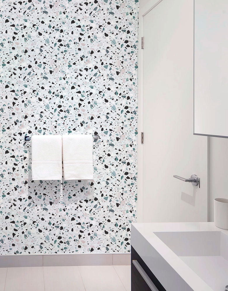 Papel de Parede Adesivo Granilite Terrazzo Tanzanita