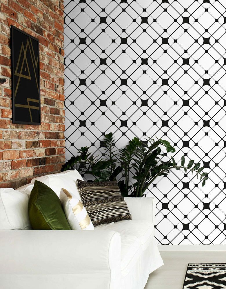 Papel de Parede Adesivo Grid