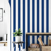 Papel de Parede Adesivo Listras Azul Marinho