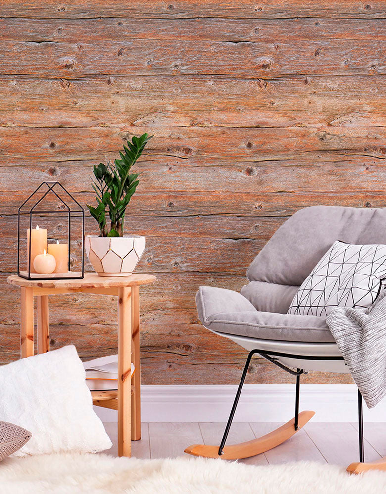Papel de Parede Adesivo Madeira Envelhecida