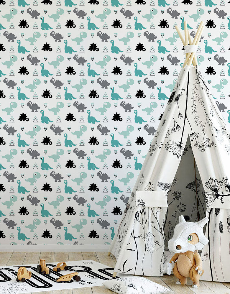 Papel de Parede Adesivo Mini Dinos