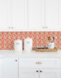 Papel de Parede Adesivo Pastilhas Laranja