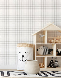 KIT DE 8 ROLOS - 1,50m x 50cm - Papel de Parede Adesivo Quadrados Tortos