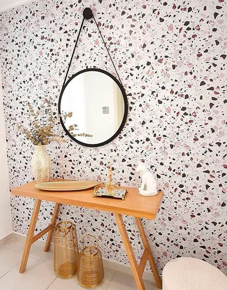 Papel de Parede Terrazzo Granilite Quartzo