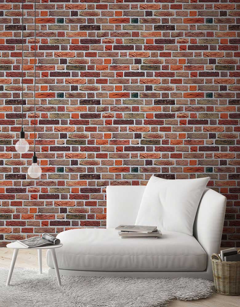 Papel de Parede Adesivo Tijolinhos Cingapura