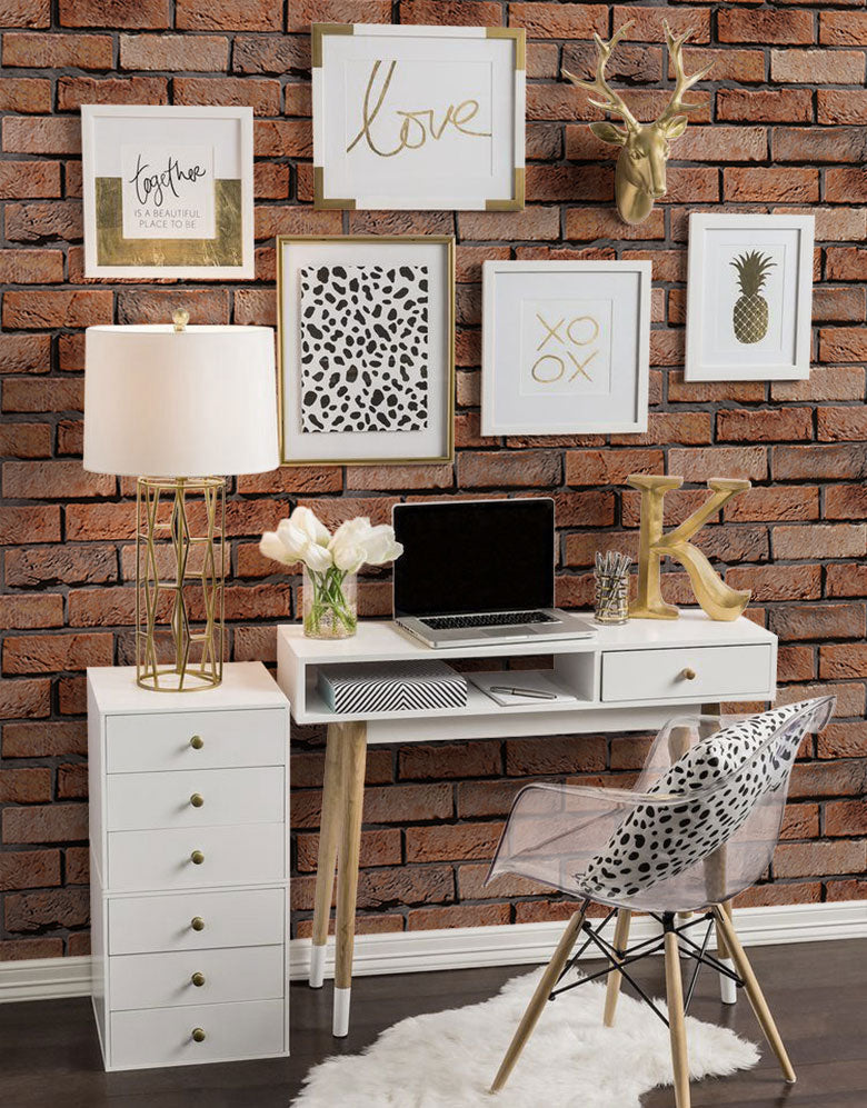 Papel de Parede Adesivo Tijolinho a Vista Roma